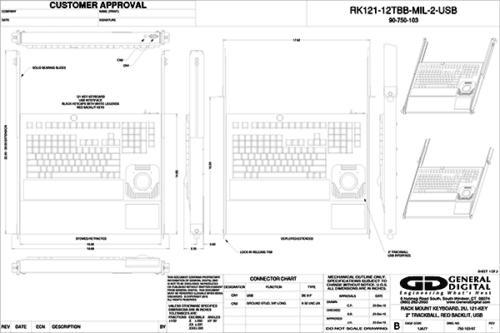90-750-103 keyboard control drawing