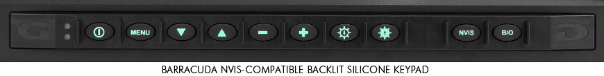Barracuda NVIS-compatible backlit silicone keypad