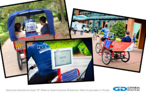 Barracuda Standalone Solar 15.0-inch mounted in pedicabs