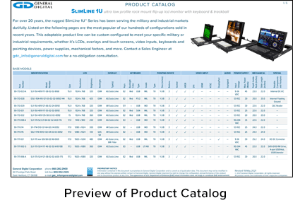 SlimLine 1U Product Catalog