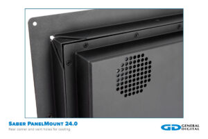 Saber PanelMount 24.0-inch rear corner and vent holes
