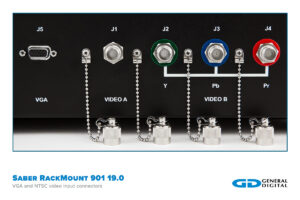 Saber RackMount 901 19.0-inch video connectors