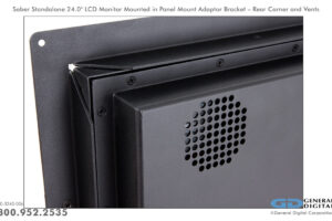 Photo of Saber Standalone 24.0" Mounted in Panel Mount Adaptor Bracket - Rear corner and vents