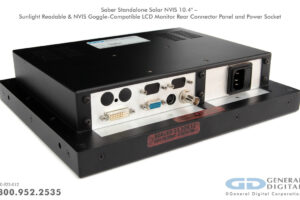 Photo of Saber Standalone Solar NVIS 10.4" - Rear view showing connector panel and power socket