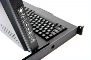 SlimLine 1U 17.3-inch OSD keypad close-up
