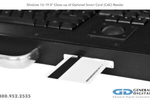 Photo of SlimLine 1U 19" Close-up of Smart Card Reader