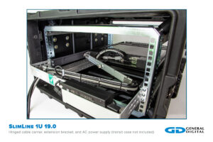 SlimLine 1U 19.0-inch in transit case rear view