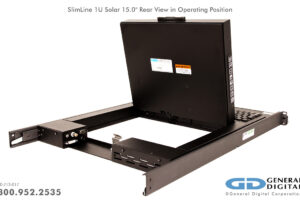 SlimLine 1U Solar 15" with DVD and USB Port - Rear View