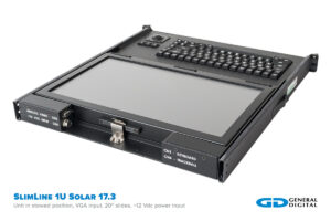 SlimLine 1U Solar 17.3-inch in stowed position