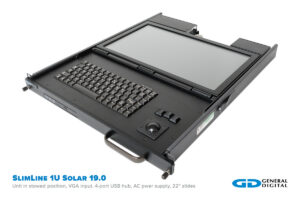 SlimLine 1U Solar 19.0-inch in stowed position