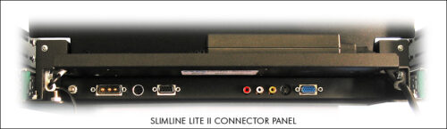 The SlimLine Lite II interface connectors and power supply are located at the rear of the unit