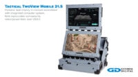 Photo of Tactical TwoView Mobile 21.5" - Military compliant dual display portable workstation includes an integrated computer system