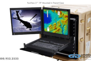 Photo of TwoView 2 19.0" mounted in transit case